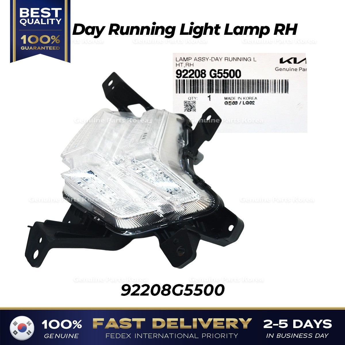 Genuine Day Running Light Lamp RH 92208G5500 for Kia Niro