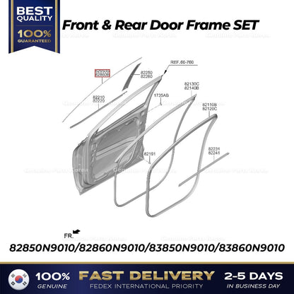 Genuine Front & Rear Door Frame SET for Hyundai Tucson