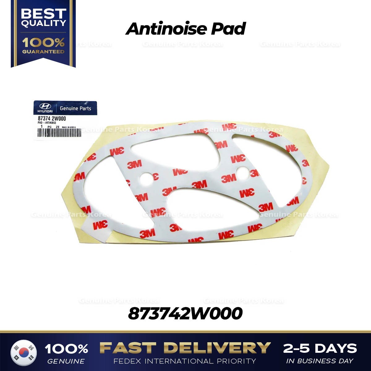 Genuine Antinoise Pad 873742W000 for Hyundai Santa Fe