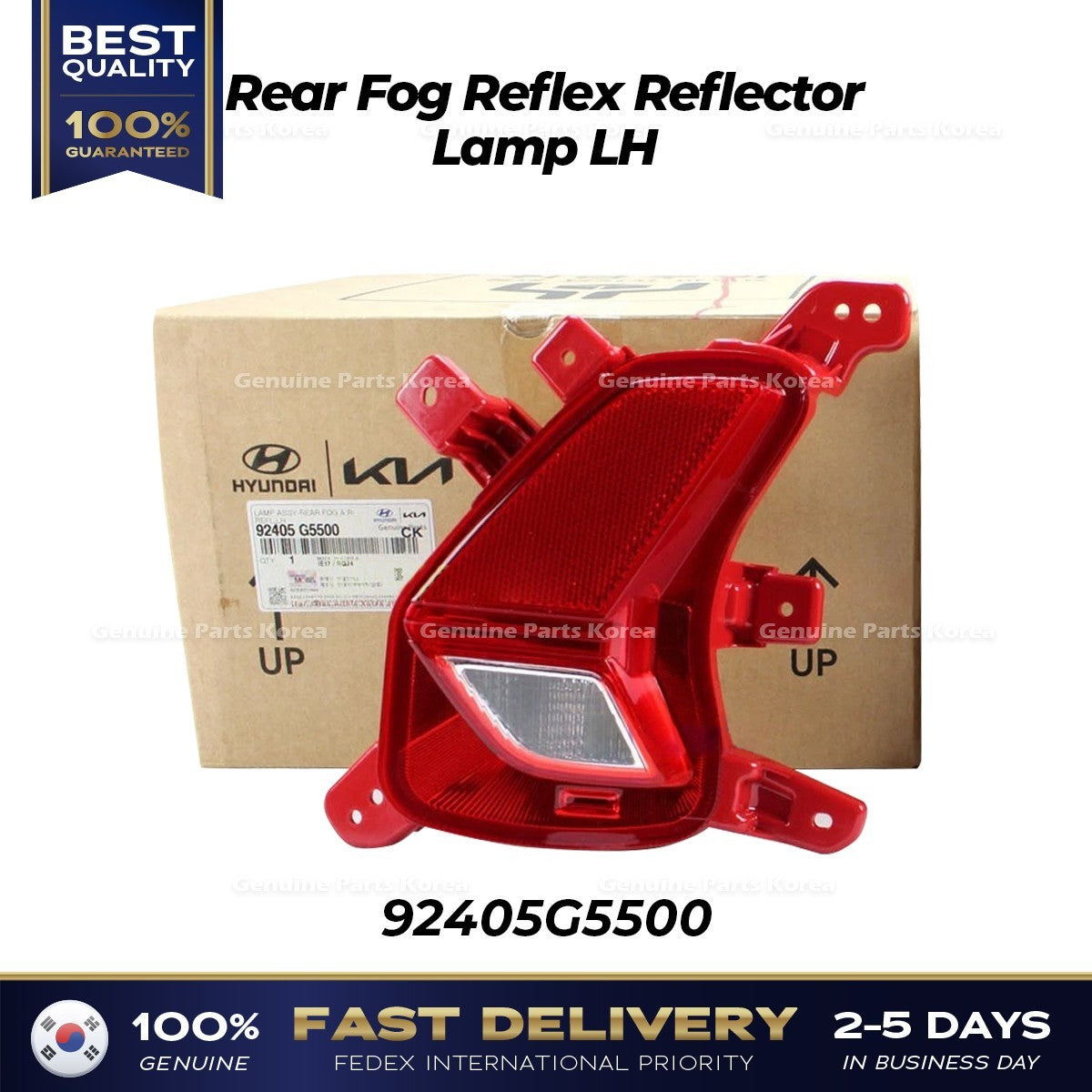 Genuine Rear Fog Reflex Reflector Lamp LH 92405G5500 for Kia Niro