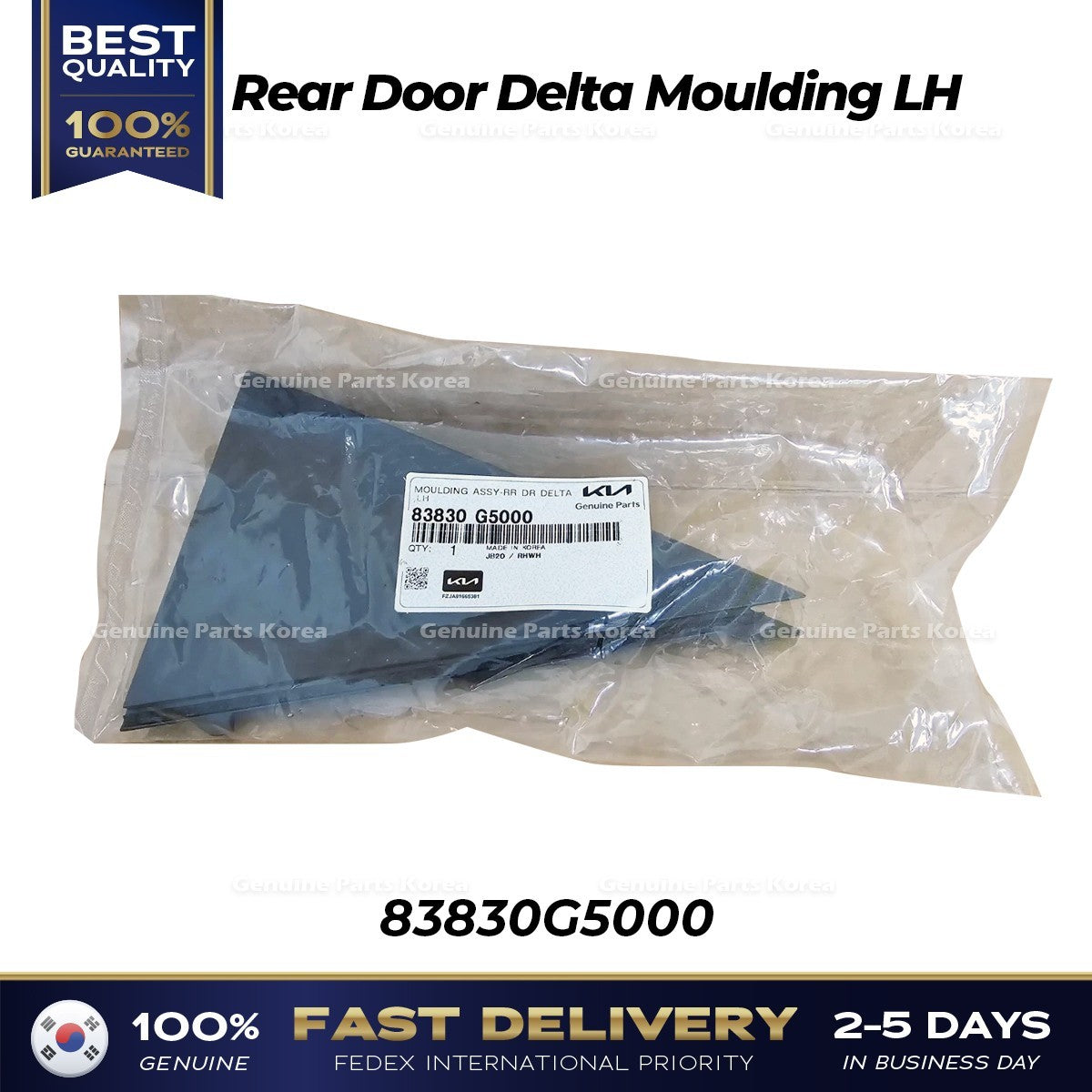 Genuine Rear Door Delta Moulding LH 83830G5000 for Kia Niro