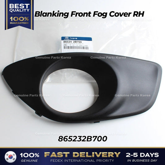 Genuine Blanking Front Fog Cover RH 865242B700 for Hyundai Santa Fe