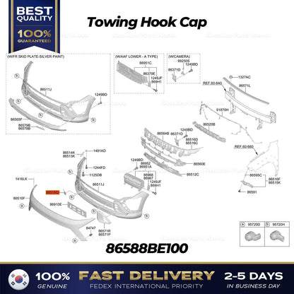 Genuine Towing Hook Cap 86588BE100 for Hyundai Kona