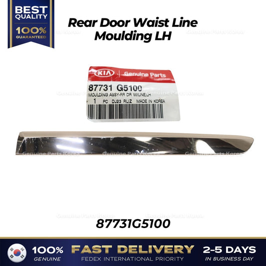 Genuine Rear Door Waist Line Moulding LH 87731G5100 for Kia Niro