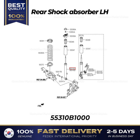 Genuine Rear Shock absorber LH 55310B1000 for Hyundai Genesis