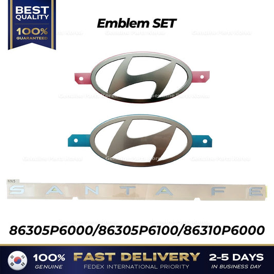 Genuine Emblem SET 86305P6000 86305P6100 86310P6000 for Hyundai Santa Fe