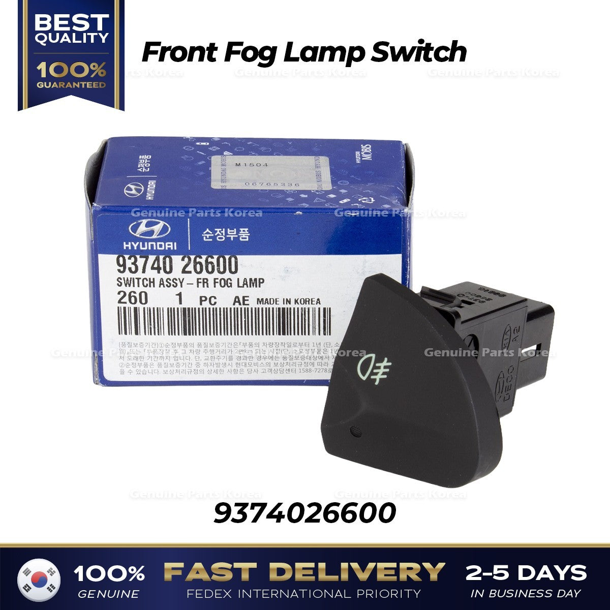 Genuine Front Fog Lamp Switch 9374026600 for Hyundai Santa Fe