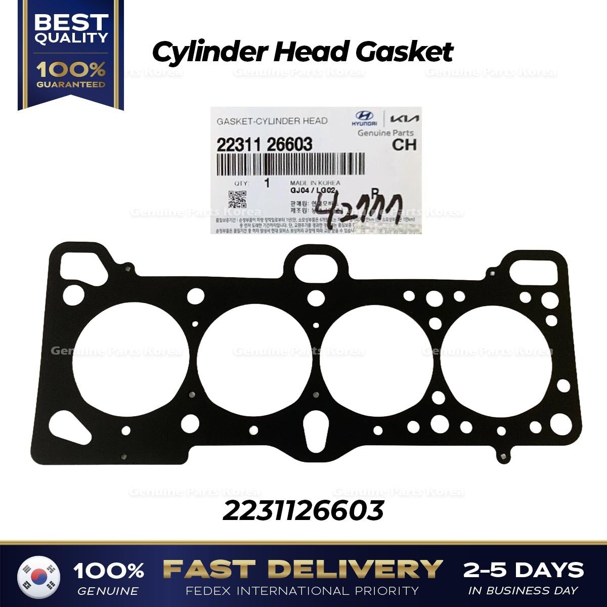 Genuine Cylinder Head Gasket 2231126603 for Hyundai Getz Kia Rio