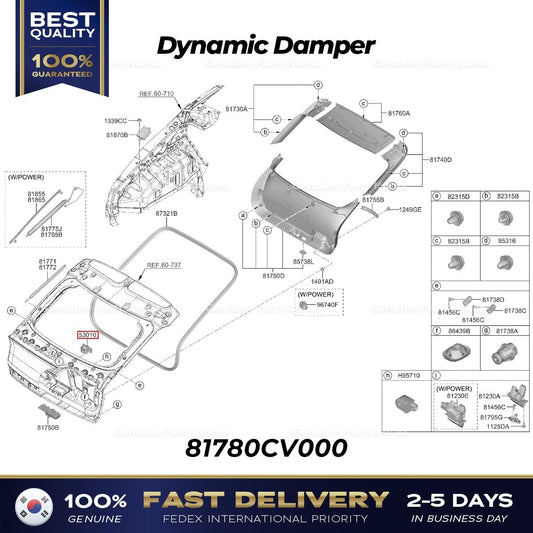 Genuine Dynamic Damper 81780CV000 for Hyundai Santa Fe Kia EV6