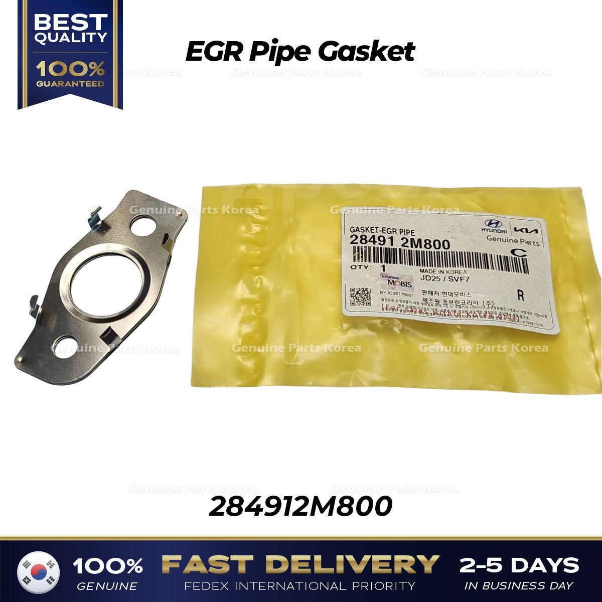 Genuine EGR Pipe Gasket 284912M800 for Hyundai Sonata Tucson Kia Sorento