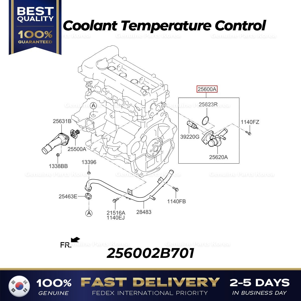 Genuine Coolant Temperature Control 256002B701 for Hyundai Sonata Kia Forte