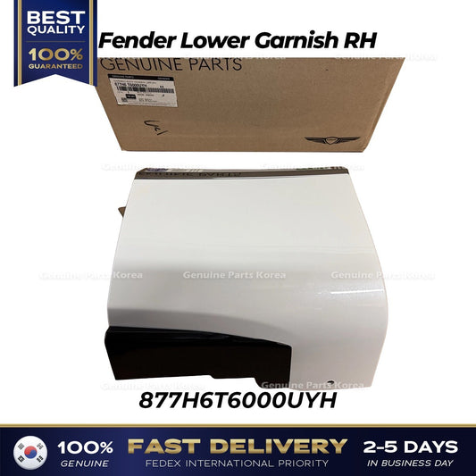 Genuine Fender Lower Garnish RH 877H6T6000UYH for Hyundai Genesis GV80