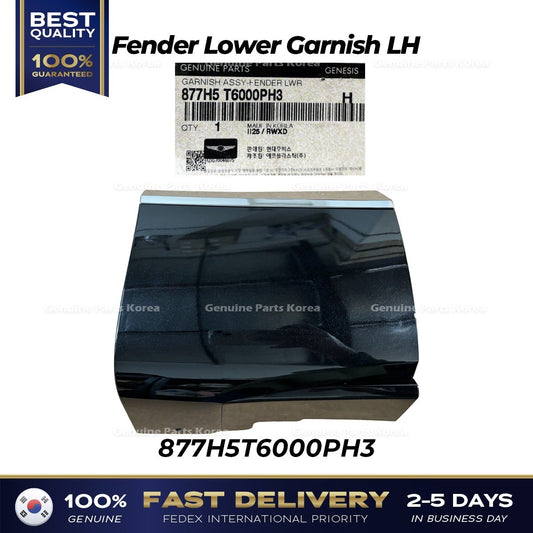 Genuine Fender Lower Garnish LH 877H5T6000PH3 for Hyundai Genesis GV80