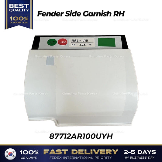 Genuine Fender Side Garnish RH 87712AR100UYH for Hyundai Genesis GV70