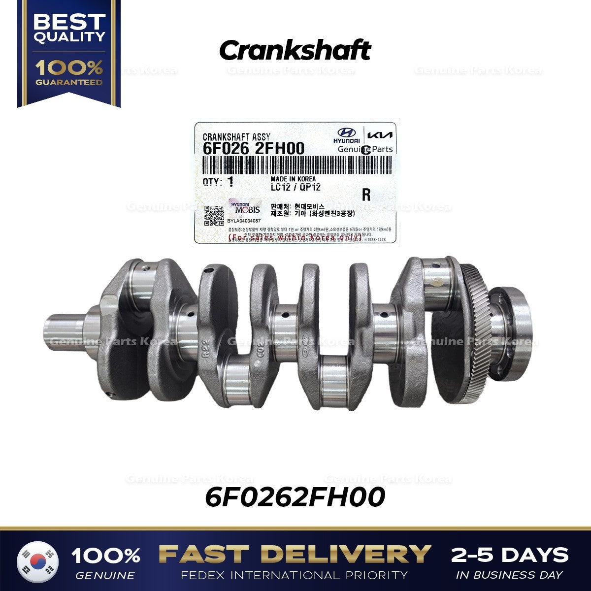 Genuine Crankshaft 6F0262FH00 for Kia Sorento