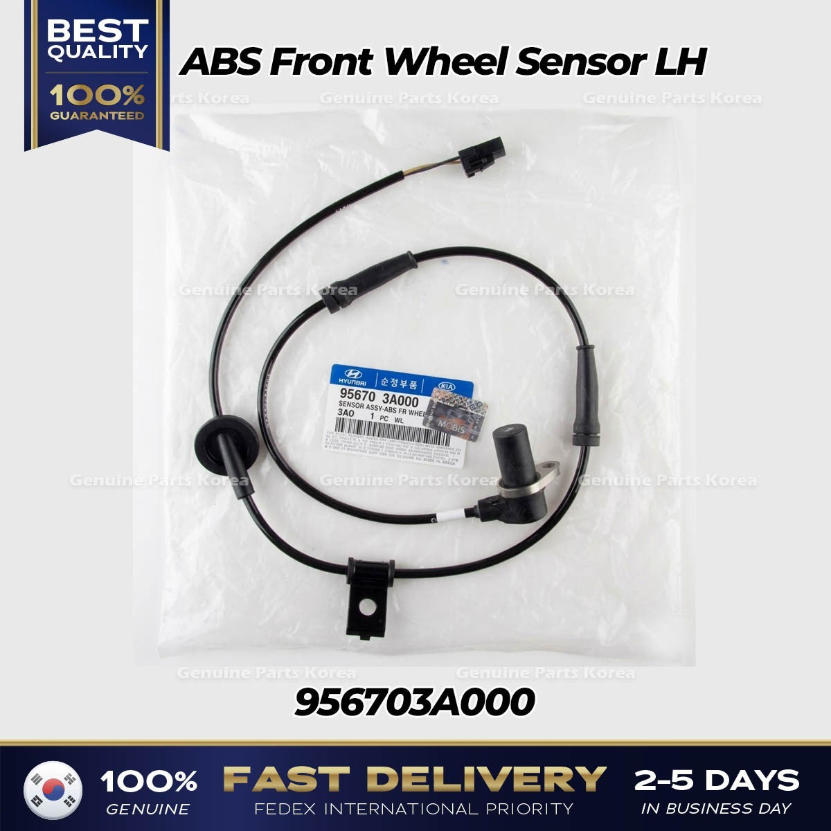 Genuine ABS Front Wheel Sensor LH 956703A000 for Hyundai Elantra Kia Rio