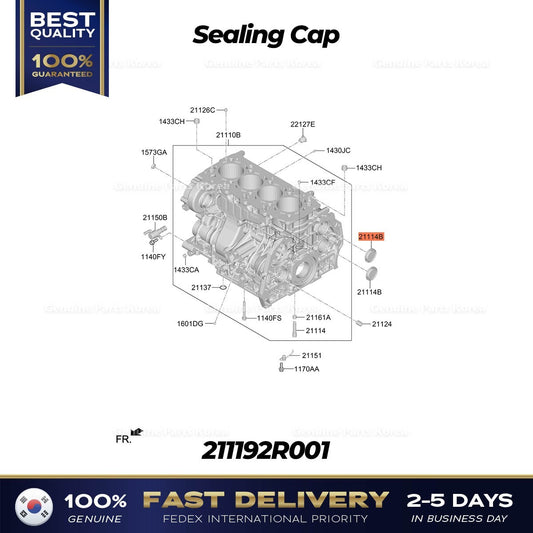 Genuine Sealing Cap 211192R001 for Hyundai Santa Fe