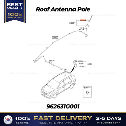 Genuine Roof Antenna Pole 962631G001 for Kia Rio
