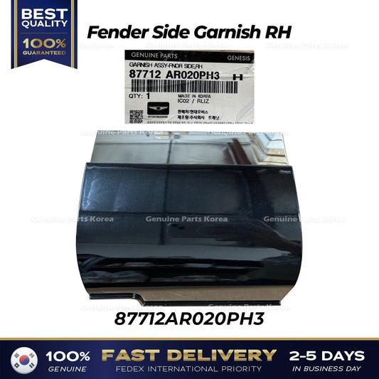 Genuine Fender Side Garnish RH 87712AR020PH3 for Hyundai Genesis GV70