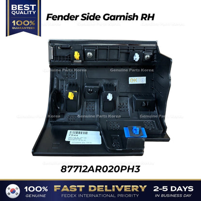Genuine Fender Side Garnish RH 87712AR020PH3 for Hyundai Genesis GV70