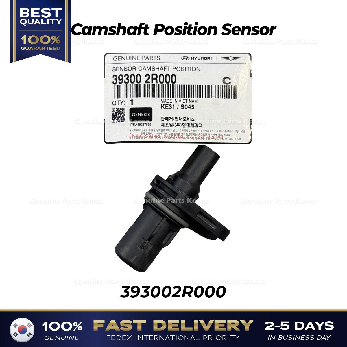 Genuine Camshaft Position Sensor 393002R000 for Hyundai Santa Fe Kia Sorento