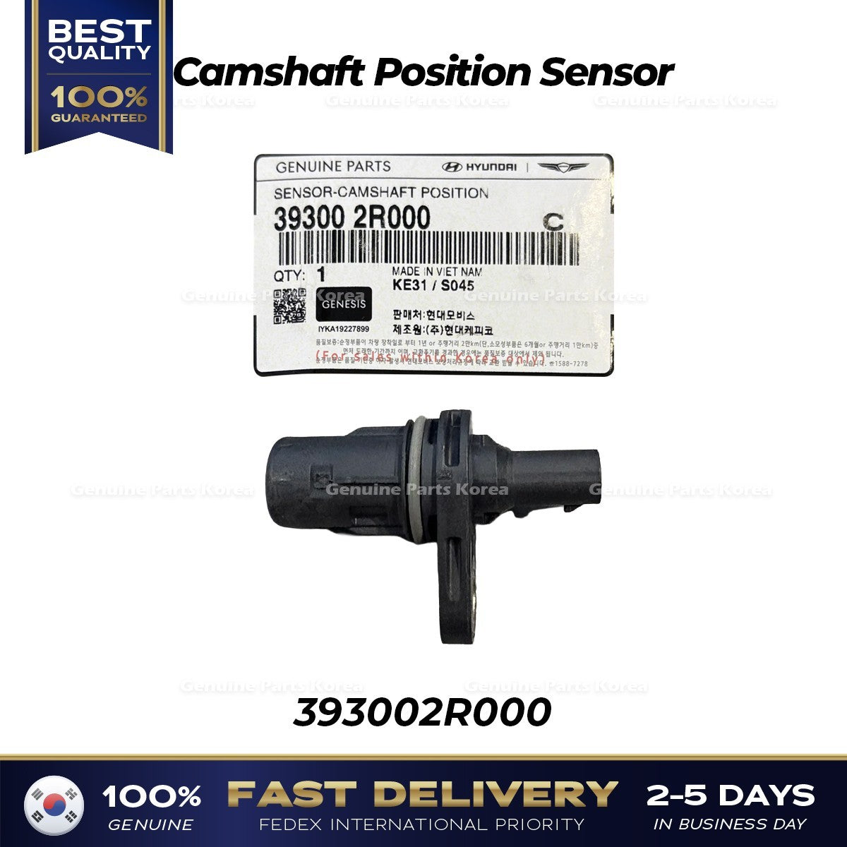 Genuine Camshaft Position Sensor 393002R000 for Hyundai Santa Fe Kia Sorento