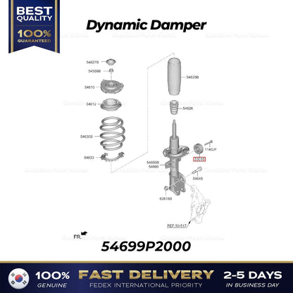 Genuine Dynamic Damper 54699P2000 for Hyundai Santa Fe Hybrid Kia Sorento