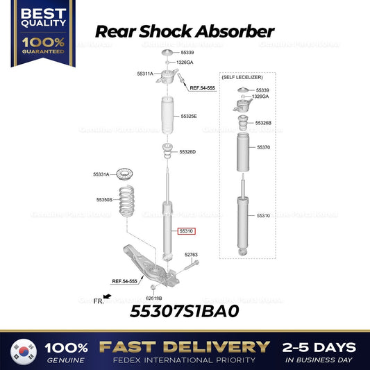 Genuine Rear Shock Absorber 55307S1BA0 for Hyundai Santa Fe