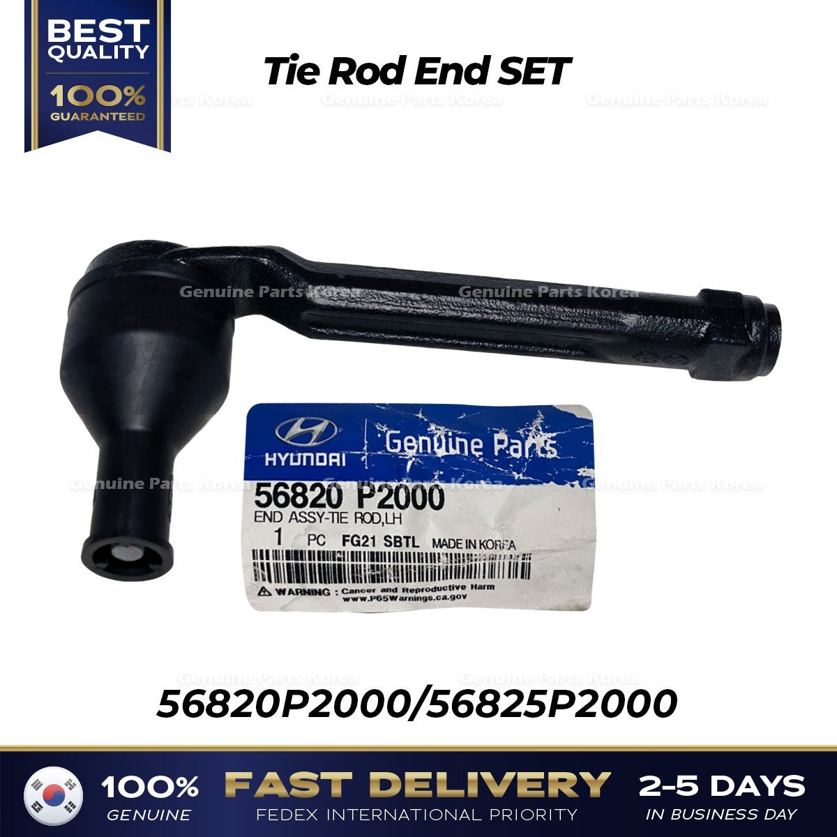 Genuine Tie Rod End SET 56820P2000 56825P2000 for Hyundai Santa Fe Hybrid