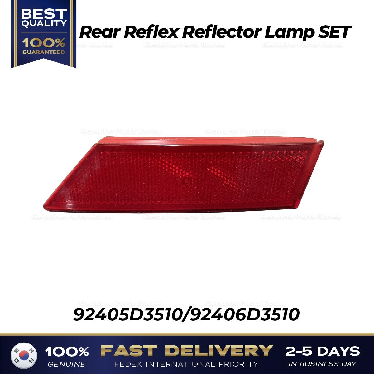 Genuine Rear Reflex Reflector Lamp SET 92405D3510 92406D3510 for Tucson