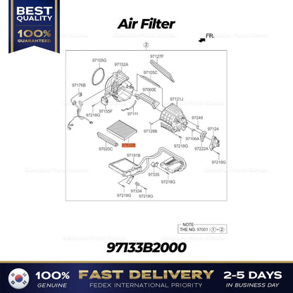 Genuine Air Filter 97133B2000 for Kia Soul