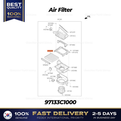 Genuine Air Filter 97133C1000 for Kia Cadenza