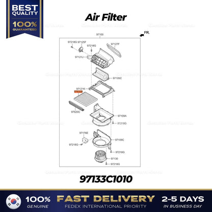 Genuine Air Filter 97133C1010 for Hyundai Sonata