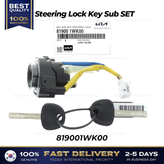 Genuine Steering Lock Key Sub SET 819001WK00 for Kia Rio