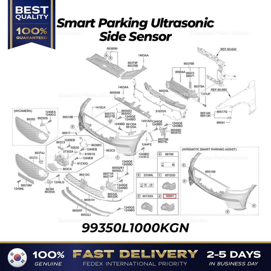Genuine Smart Parking Ultrasonic Side Sensor 99350L1000KGN for GV70 Electric
