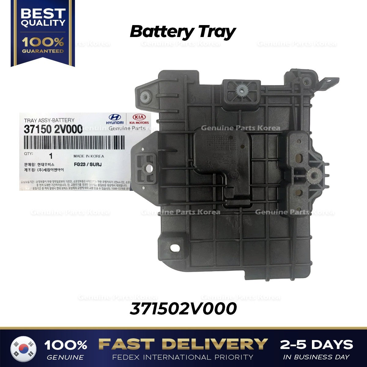 Genuine Battery Tray 371502V000 for Hyundai Veloster