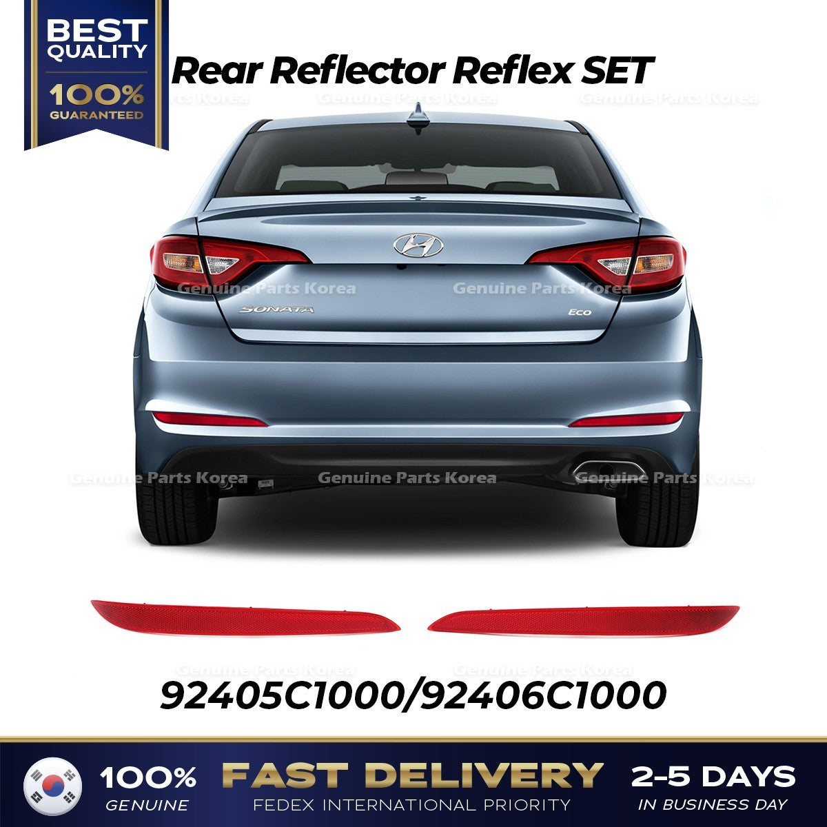 Genuine Rear Reflector Reflex SET 92405C1000 92406C1000 for Hyundai Sonata