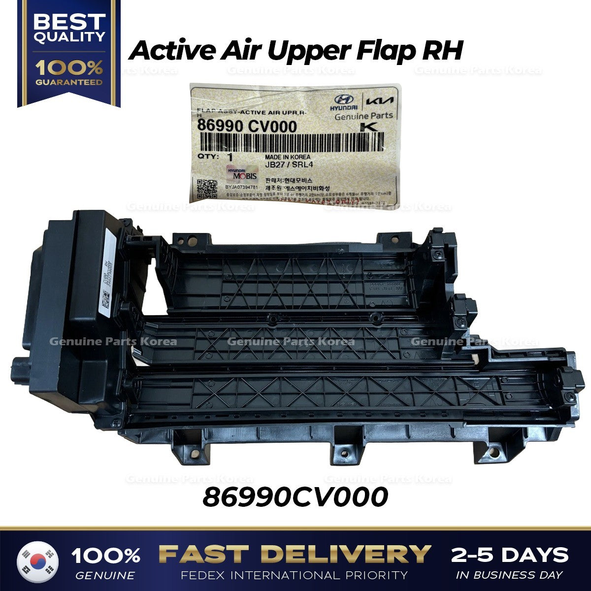 Genuine Active Air Upper Flap RH 86990CV000 for Kia EV6