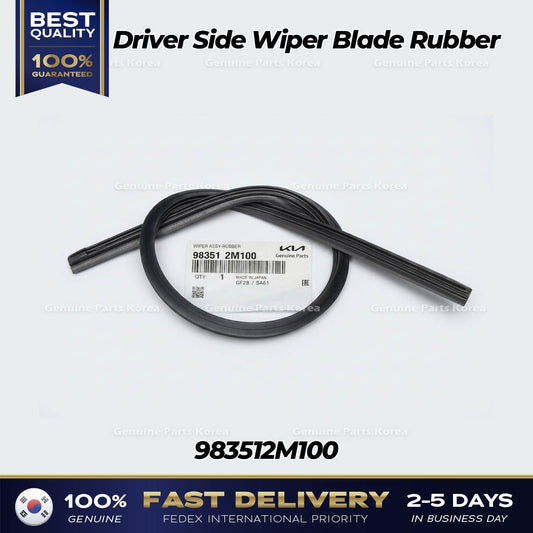 Genuine Driver Side Wiper Blade Rubber 983512M100 for Kia Soul