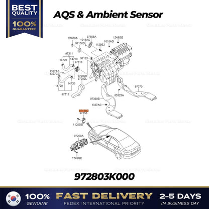 Genuine AQS & Ambient Sensor 972803K000 for Hyundai Sonata