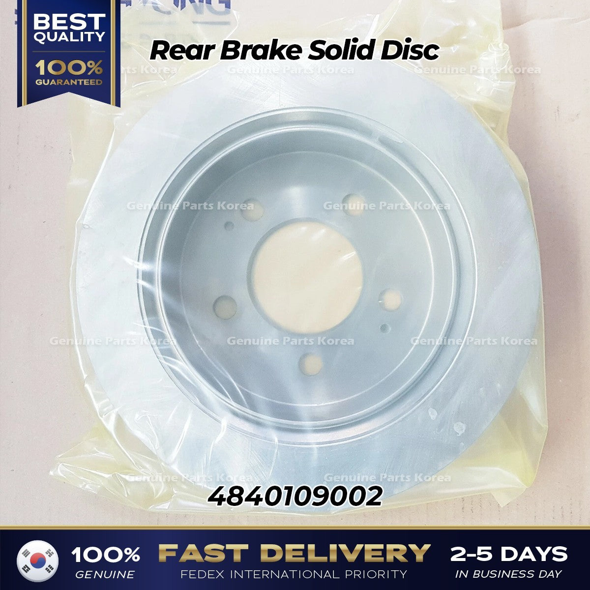 Genuine Rear Brake Solid Disc 4840109002 for Ssangyong Korando Sports