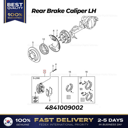 Genuine Rear Brake Caliper LH 4841009002 for Ssangyong Kyron Rexton