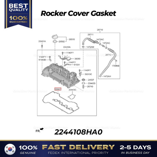 Genuine Rocker Cover Gasket 2244108HA0 for Kia Niro