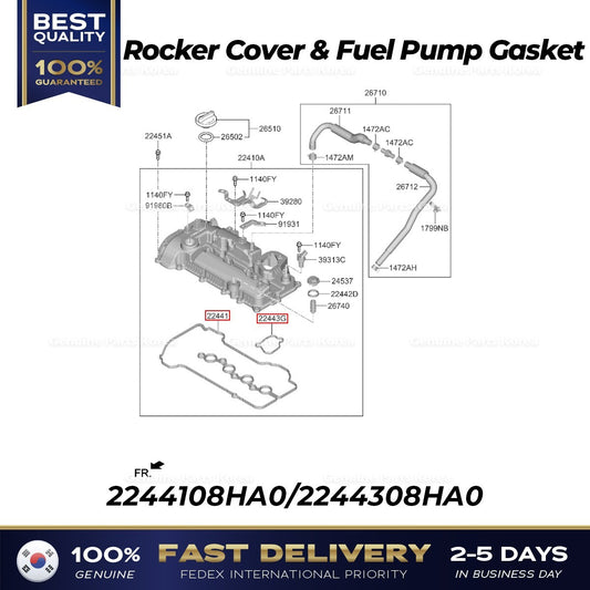 Genuine Rocker Cover & Fuel Pump Gasket 2244108HA0 2244308HA0 for Kia Niro