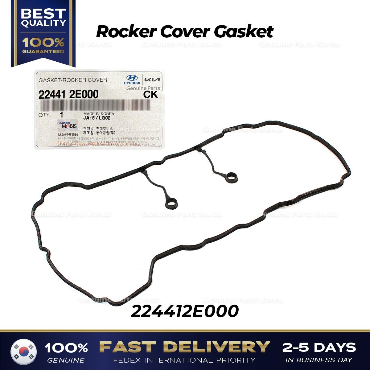 Genuine Rocker Cover Gasket 224412E000 for Hyundai Elantra Kia Forte