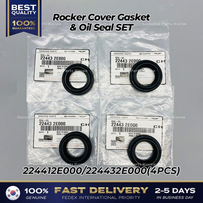 Genuine Rocker Cover Gasket & Oil Seal SET 224412E000 for Hyundai Elantra
