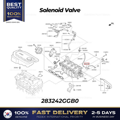 Genuine Solenoid Valve 283242GGB0 for Hyundai Sonata Tucson Kia Optima