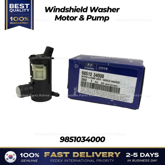 Genuine Windshield Washer Motor & Pump 9851034000 for Hyundai Accent