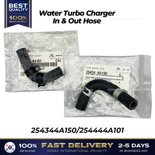Genuine Water Turbo Charger In & Out Hose 254344A150 254444A101 for Hyundai H1