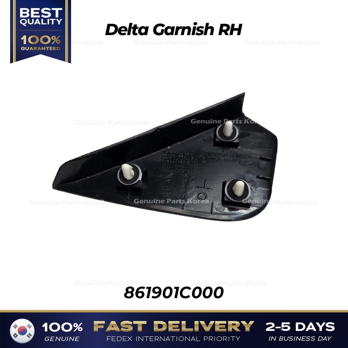 Genuine Delta Garnish RH 861901C000 for Hyundai Getz